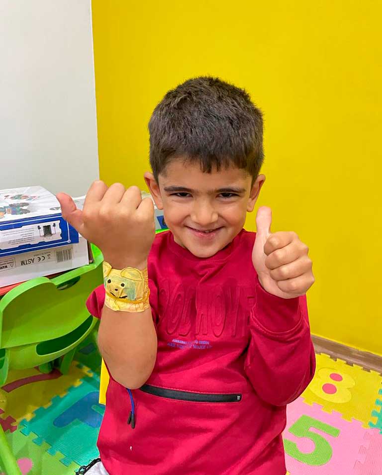 bear on wrist
