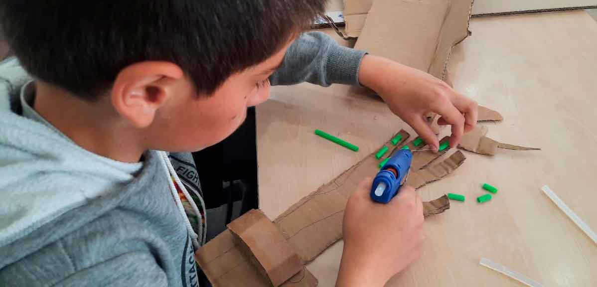cardboard hand